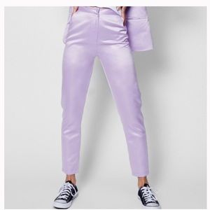 Lilac Purple Satin Purple Womens Suit Pants NEW